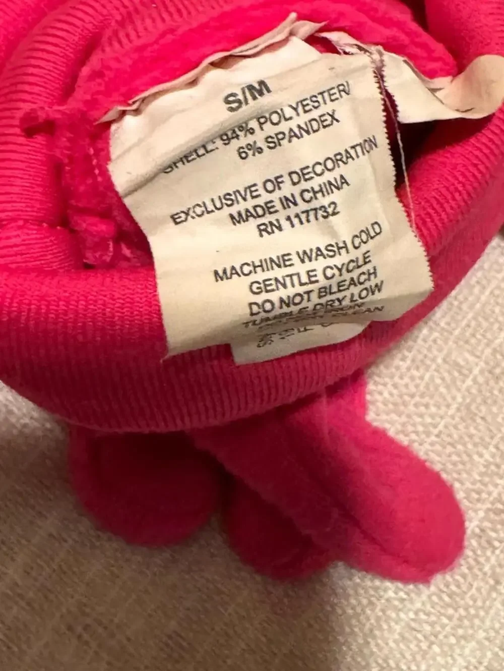 Pink Touchscreen Gloves sos small